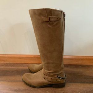 Brown/Tan Knee-High Riding Boots